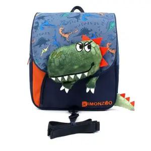 다이몬쥬 미아 방지 가방 네이비유치원 어린이백팩 애기 아기 배낭 캐릭터 소풍 공룡 백팩 키즈