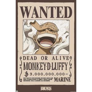 원피스 - 몽키 D 루피 원티드 포스터 벽 포스터, 34L