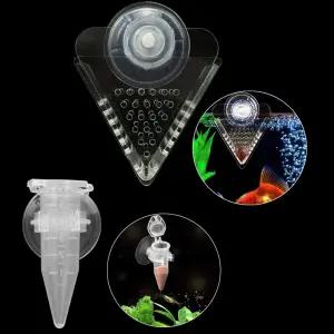 IAFVKAI 아쿠아리움 콘 레드 웜 피더 아크릴 V자형 자동 물고기 소금물 새우 먹이 컵 흡입 포함