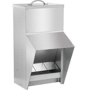 셩이 11.5-55파운드 아연 도금 닭고기 공급기 - 뚜껑이 있는 야외 쿱 푸드 디스펜서가 쥐 방지 가금류 공급기(11.5파운드 8.3x6.3x12.9인치)