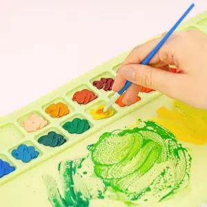 미술 실리콘 팔레트수채화 물감 도구 파레 렛트 용렛 유화 용레