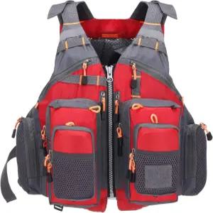 Lixada 플라이 낚시 조끼 재킷 통기성 폴리에스터 메시 디자인