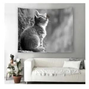 특대 아기냥이 패브릭 포스터 가림막 커튼 가리개 커바란스커텐 가리개천 천가림막 가림막천 천가리개 주방