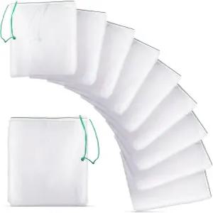 선그로우 카타파 잎 필터 백 탄소 매체용 메쉬 10개 어항 내구성 드로스트링 바이오 미디어 활성탄