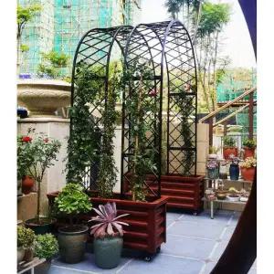 아치 문 철제 인테리어 가든 화단울타리 장미 지지대