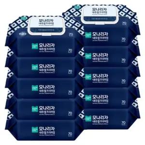 모나리자 내추럴 물티슈 캡형 70매x10팩