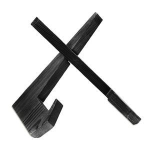 뷰용 원트 플레이트 스탠드, 6.5인치 액자 홀더 나무, 요리책 장식 테이블탑 아트 이젤 접시(블랙)