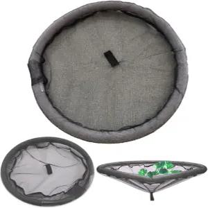 연못용 플로팅 아일랜드 화분 보호대 네트 집 블랙 및 정원수 장식