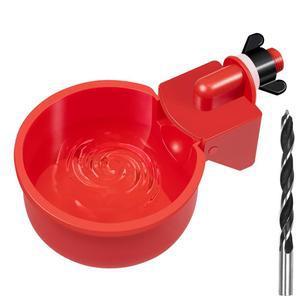 치킨 워터러 컵 8팩 가금류용 자동 워터 LANARP 플로트 스타일 중력 워터링 시스템, 급수기 키트, 장착 구멍 오프너 포함 5갤런