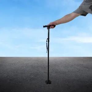 어르신 보행 네발 지팡이 보조기구 노인 보조용 접이식 휴대용