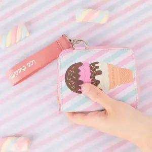 아이스크림 여아 지갑 스트랩 반지갑 어린이 동전조카선물 키즈 동전지 유아