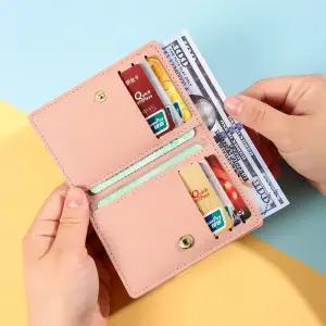슬림 지갑 똑딱 카드 지폐 반지갑