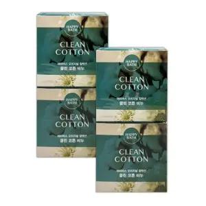 해피바스 비누 세수 세안 클렌징 비누 코튼향 4개 클렌징솝