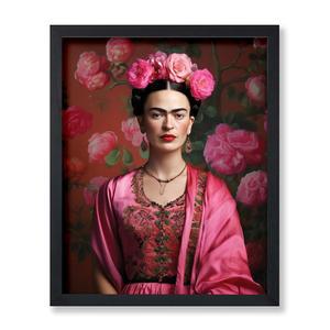 포스터 마스터 프리다 프린트 - 초상화 멕시코 화가 예술 남녀를 위한 꽃 선물 침실, 거실, 사무실 또는 기숙사를 미적 벽 장식 8x10 액자에 넣지 않은