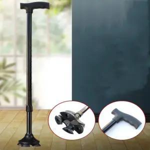 가벼운지팡이 선물용 등산 가벼운 네발이조절식 효도 용품 장애인 노인보조기구 목발 T자형