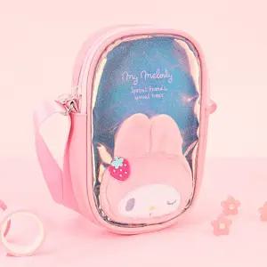 마이멜로디 크림 홀로그램 핸드폰가방크로스 캐릭터 아동 유아 어린이 크로스백