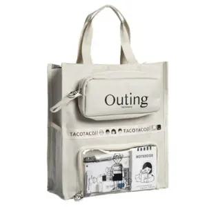 보조가방 TacoTaco 초등 대용량 학원 신발주머니 실내화 크로스백 에코백 신주머니