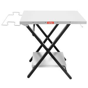 Fasteo 야외 그릴 테이블, 접이식 피자 오븐 스탠드 및 그리들 스탠드, 차고 랙 티슈 홀더, 모임 파티를 위한 준비 30인치 x 24인치 스테인리스 스틸