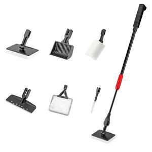 Lpraer 다기능 7 PCS 수족관 청소 도구 번들 키트 세트 조절 가능한 어항 청소기, 긴 신축성 연장 손잡이, 어망, 조류 스크래퍼, 스펀지 패드, 자갈 갈퀴 및 브러시 포함