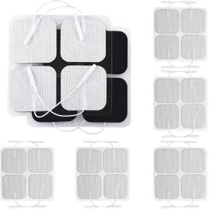 TENS 유닛 전극 패드 20PCS 2 x2 접착 머신용 플러그 2.0mm 교체 재사용 가능 및 라텍스 프리