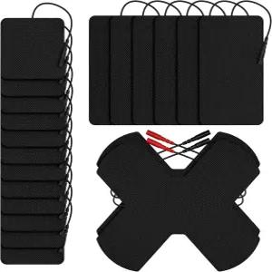 무릎 어깨 통증 완화를 위한 DOMAS TENS 유닛 전극 패드 - 7000 및 기타 2mm 핀 호환 재사용 라텍스 프리