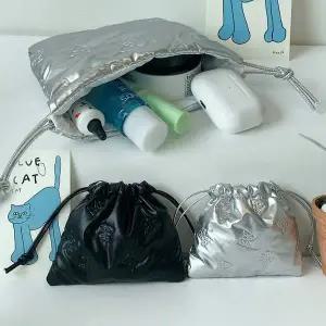 리본누빔스트링파우치 화장품 멀티 복조리 여행 결착용 패션잡화