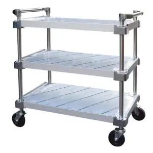 식당 병원 급식 서빙용 스탠 3단 운반카트 스텐3단 도르레