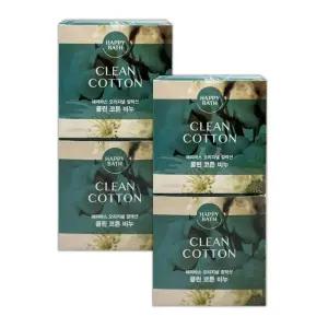 해피바스 비누 세수 세안 클렌징 비누 코튼향 4개 클렌징솝
