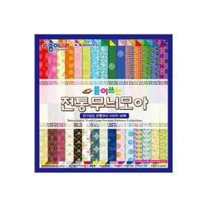 종이나라색 뜯어쓰는전통무늬색30매(10개입)뜯어쓰는색종이 단면색 무늬색 스티커 접기