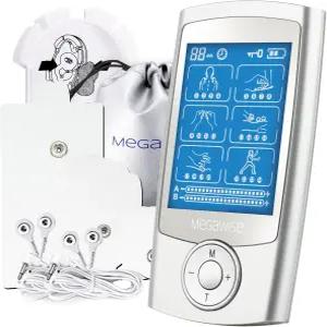 메가와이즈 EMS TENS 유닛 14개의 프리미엄 패드가 있는 24가지 모드 요통 완화 치료용 듀얼 채널 근육