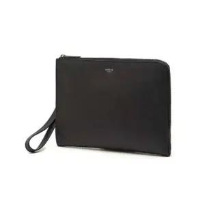 [헤지스](센텀시티점)[TD케빈] 블랙 소가죽 지퍼형 클러치백 HJHO6E625BK