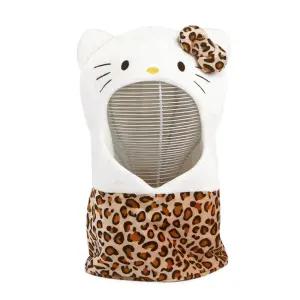 헬로키티 얼굴 호피 모자방한 겨울방한 어린이방한 캐릭터 키즈 방한