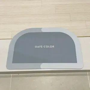 빨아쓰는 규조토 반원 발매트 그레이 주방매트 욕실매트 화장실