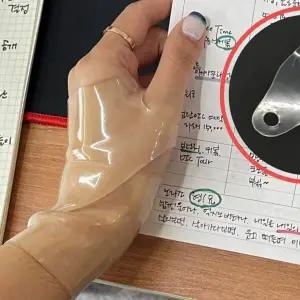 실리콘 손목보호대 엄지형 투명 방수테이핑 아대