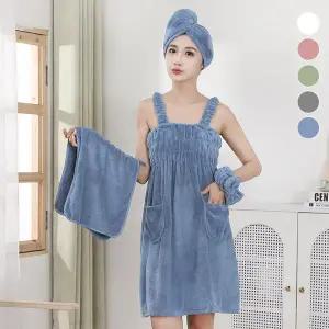 스커트 샤워가운 터번 4종세트 가성비 생활용품 아이디어상품