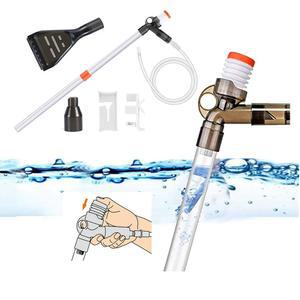 잭슈퍼 수족관 자갈 청소기 시폰 어항 먼지 세척 모래 조류 스크레이퍼 물 교환기 세척기 (정상 버전)