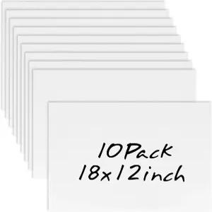 차고 세일 임대 생일 파티 가이드포스트 장식용 10팩 18인치 x 12인치 흰색 골판지 빈칸 보드 양면
