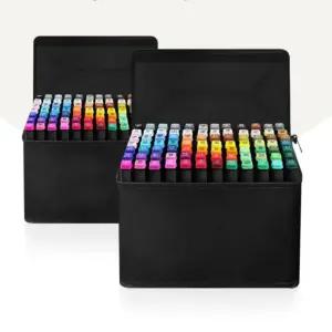 미술 디자인 드로잉펜 마카 60색 80 세트애니메이션마카 신한 알파 코픽 트윈 렌더링 용마카 칼라 컬러 스