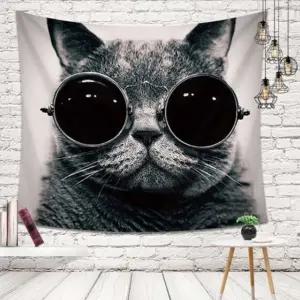 벽 가림막 포스터 레옹 고양이 인테리어소품 3size가리게커튼 걸이 그림 가리개