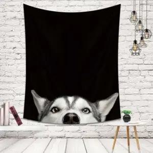 벽 가림막 포스터 빼꼼 강아지 인테리어 소품 3size가리게커튼 걸이 그림 가리개