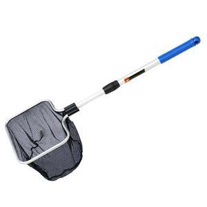 물고기 낚시 그물 수조 어망 뜰채 그물망 8인치 대형 고정봉 청소 부유물 수족관 43CM