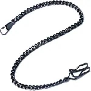 포켓 워치용 클립 체인 시계 빈티지 금속 합금 액세서리 블랙/실버/브론즈/골드