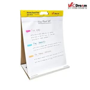 VIC_스탠딩 이젤패드 노트 20매입스탠드 소형 책상 블랙보드 휴대용 메뉴판 사진