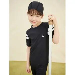 빈폴 키즈 라글란 반팔 래시가드반바지수영모 3 SET 블랙 BI5342U105 379247