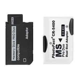 [호환품]PSP 싱글 및 듀얼 슬롯 메모리 스틱 프로 듀오 카드 리더 SD SDHC TF - MS 어댑터 컨버터 액세서리