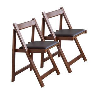 패딩 시트가 있는 COMUHOME 접이식 식탁 의자 경량 실라 파라 피에스타, 저녁 식사용 2팩, 파티 결혼식, 피크닉 이벤트, 196파운드(월넛) 무게 용량