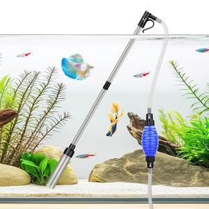 수족관 물 교환기, 모래 청소기, 먼지 제거를 위한 빠른 사이펀 펌프 자갈 청소기 - 256GPH / 80GPH 조절 가능한 강력한 어항 진공 청소 키트