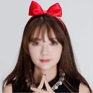 TBZ 파티행사소 빨간리본 공주장식 머리띠 헤어밴드머리띠