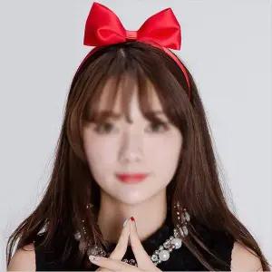 TBZ 파티행사소 빨간리본 공주장식 머리띠 헤어밴드머리띠