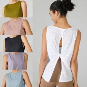 청복유한 루즈핏속건요가나시 요가 상의 애슬레저티 운동의 휘트니스룩 복장 필라테스